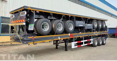 40Ft Flatbed Semi Trailer witn 3 Axles Will Ship to Nigeria