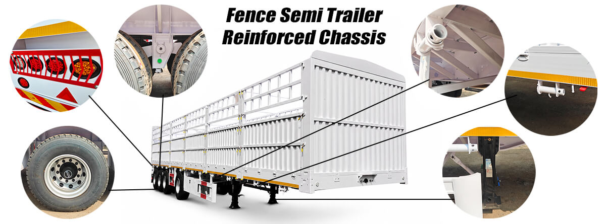 Fence Semi Trailer for Sale in Nigeria | Heavy Duty Stake Semi Trailer