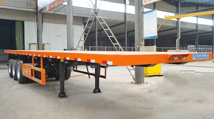 New 12M Tri Axle 48 Foot Flat Top Semi Trailer for Sale in Ghana Tamale