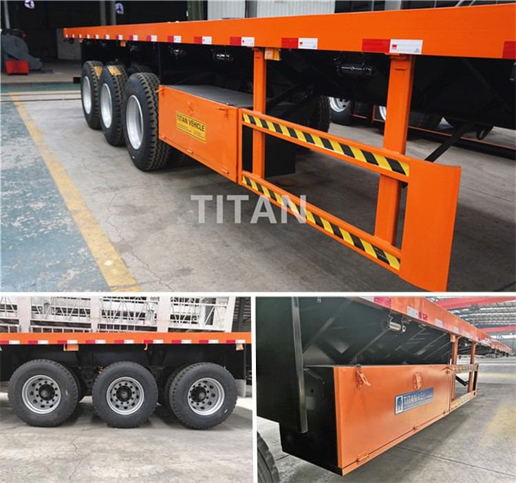 New 12M Tri Axle 48 Foot Flat Top Semi Trailer for Sale in Ghana Tamale