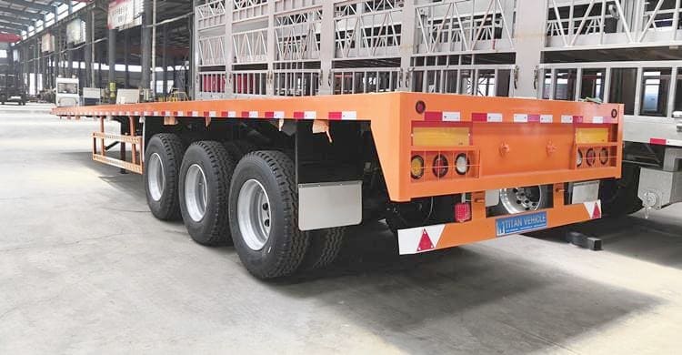 New 12M Tri Axle 48 Foot Flat Top Semi Trailer for Sale in Ghana Tamale