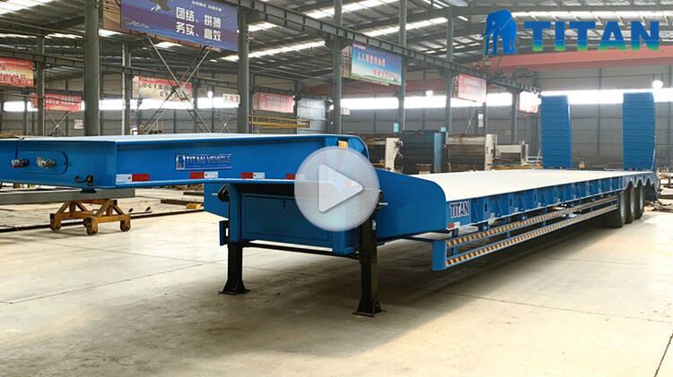 3 Axle 60 Ton Semi Low Bed Trailer Price in Ghana Tema