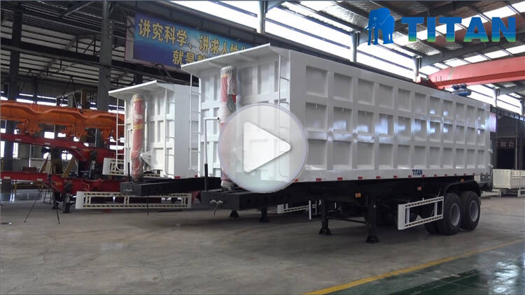 4 Axle Hydraulic Semi Dump Trailers Capacity for Sale in Ghana 