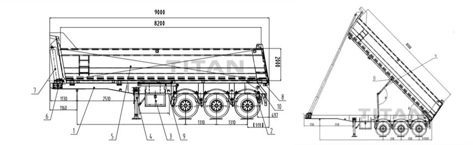 Used 3 Axle Tractor Tipper Trailer for Sale Near Me in Ghana