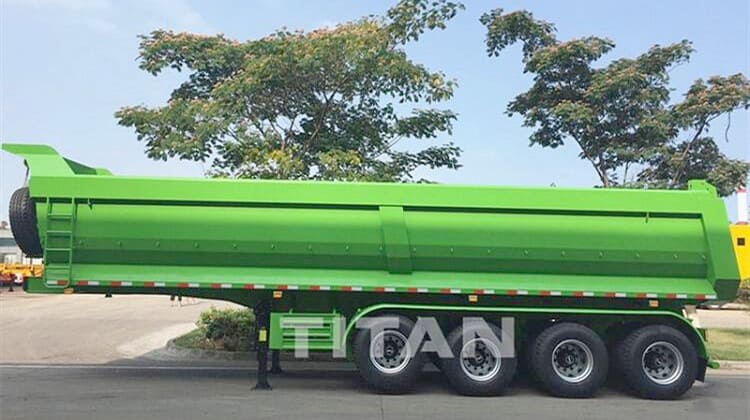 4 Axle Hydraulic Semi Dump Trailers Capacity for Sale in Ghana 