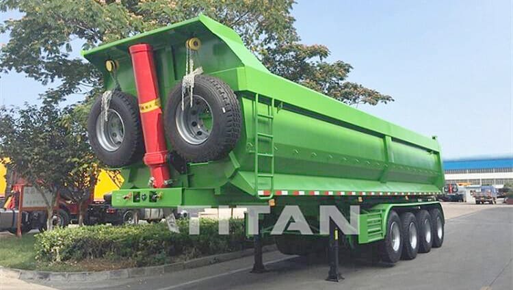 4 Axle Hydraulic Semi Dump Trailers Capacity for Sale in Ghana 