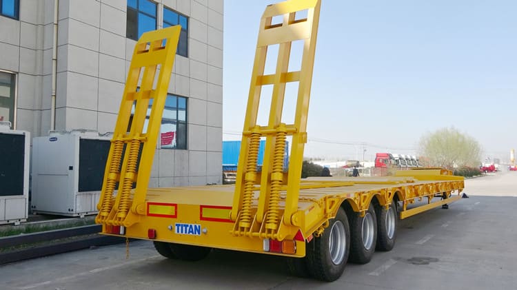 3 Axle 60 Ton Semi Low Bed Trailer Price in Ghana Tema