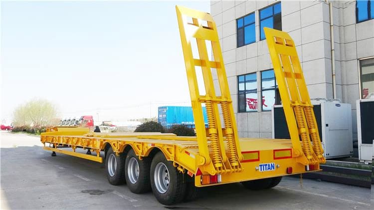 3 Axle 60 Ton Semi Low Bed Trailer Price in Ghana Tema
