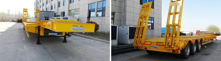 3 Axle 60 Ton Semi Low Bed Trailer Price in Ghana Tema