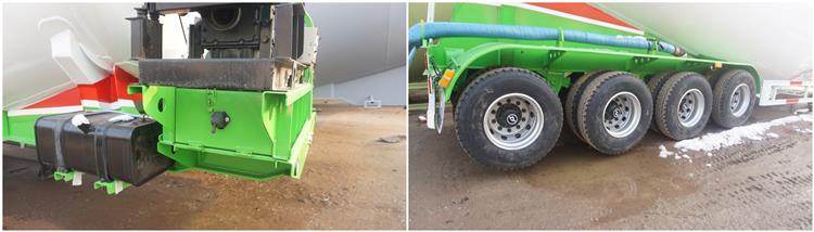 4 Axle 50CBM Dry Bulk Tanker Trailer for Sale In Ghana Takoradi
