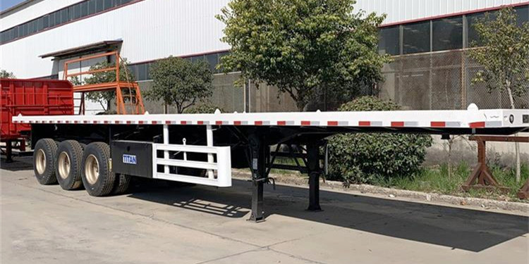 Tri Axle 40 Foot Container Flat Bed Trailer for Sale Price in Ghana Accra