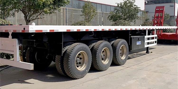 Tri Axle 40 Foot Container Flat Bed Trailer for Sale Price in Ghana Accra
