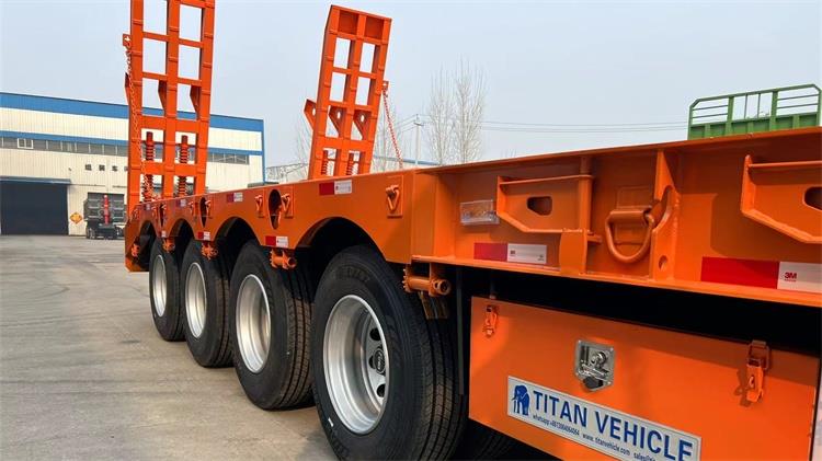 Spot Promotional 4 Axle 40 feet Low Bed Trailer | Excavator Trailer for Sale In Nigeria