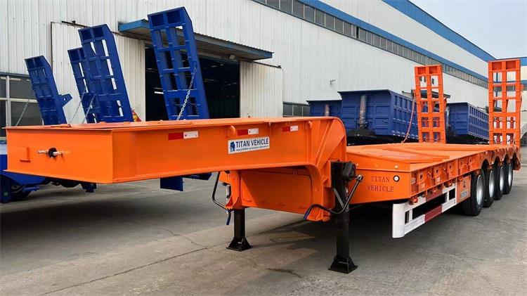 Spot Promotional 4 Axle 40 feet Low Bed Trailer | Excavator Trailer for Sale In Nigeria