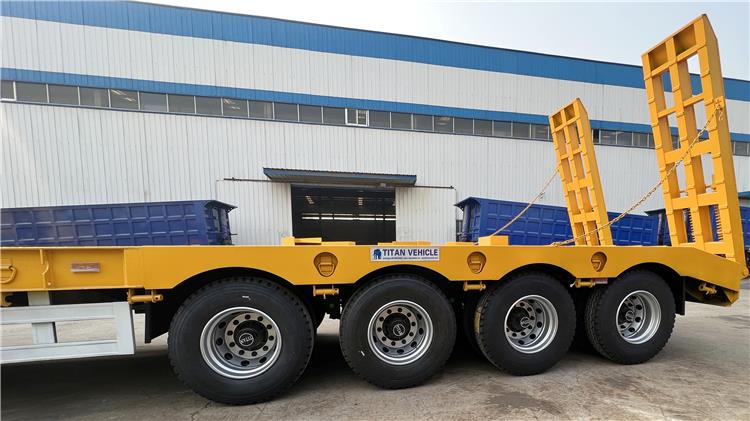 Spot Promotional 4 Axle 40 feet Low Bed Trailer | Excavator Trailer for Sale In Nigeria