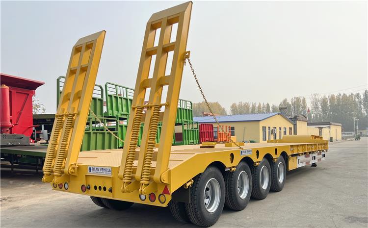 Spot Promotional 4 Axle 40 feet Low Bed Trailer | Excavator Trailer for Sale In Nigeria