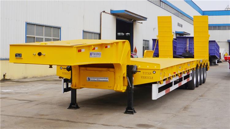 Spot Promotional 4 Axle 40 feet Low Bed Trailer | Excavator Trailer for Sale In Nigeria