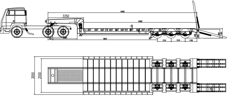 80 Ton Semi Lowbed Trailer | Low Bed Semi Trailer Truck Price In Nigeria