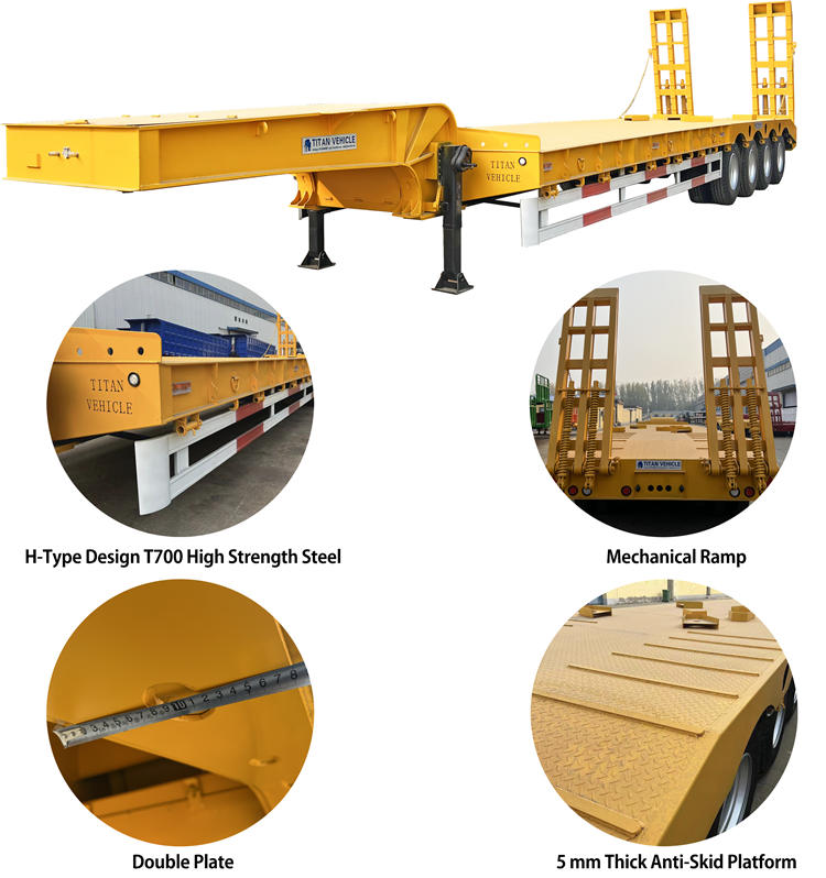 4 Axle 40 feet Semi Low Bed Trailer in Lagos | Low Bed Semi Trailer for Sale In Nigeria