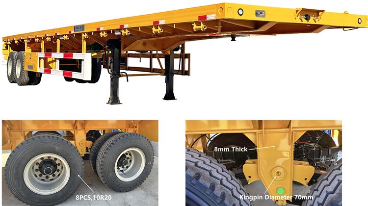 Flat Bed Trailer Price In Nigeria | 40ft Flatbed Container Trailer In Lagos