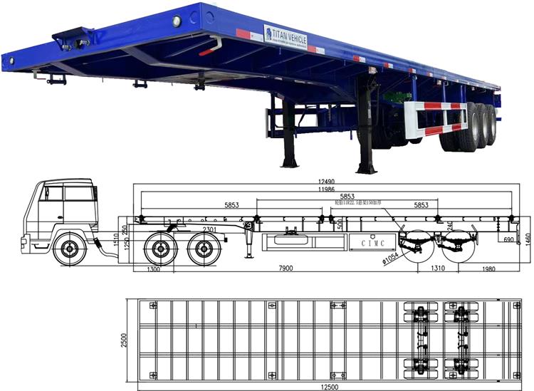 40ft Flatbed Semi Trailer with 3 Axles for Sale In Nigeria Lagos - Sinotruk Nigeria