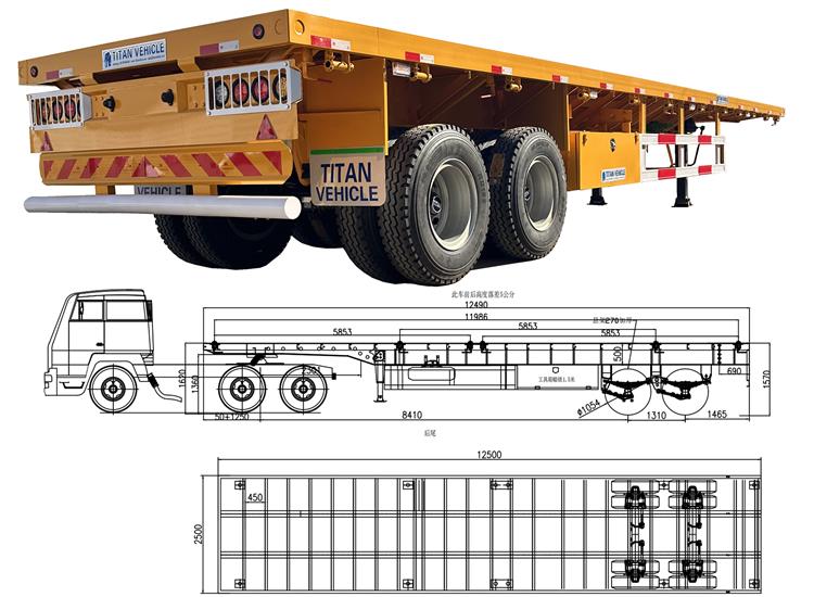 Flat Bed Trailer Price In Nigeria | 40ft Flatbed Container Trailer In Lagos