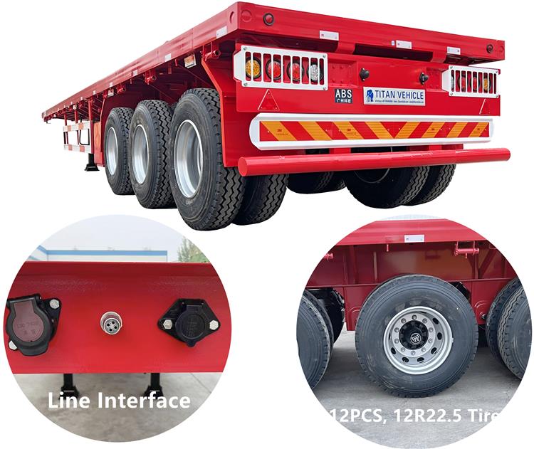 China 3/Tri Axles Trailer Price In Nigeria | Tri Axle 40ft Container Flatbed Trailer Nigeria