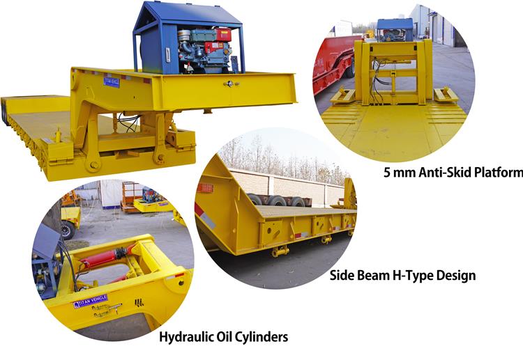 Tri Axle Removable Gooseneck Lowboy Trailers for Sale in Nigeria