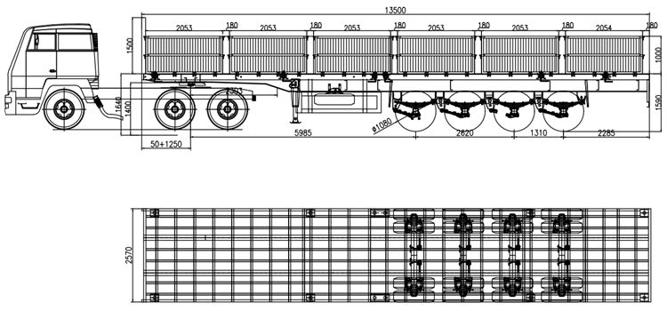 4 Axle 40ft High Side Wall Trailer for Sale In Nigeria