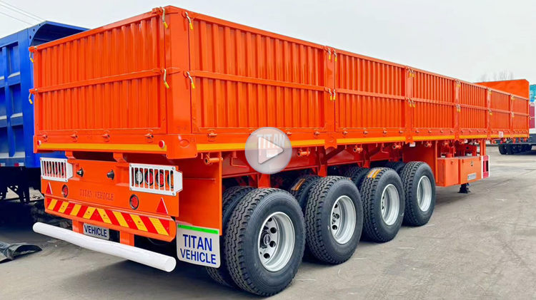4 Axle 40ft High Side Wall Trailer for Sale In Nigeria
