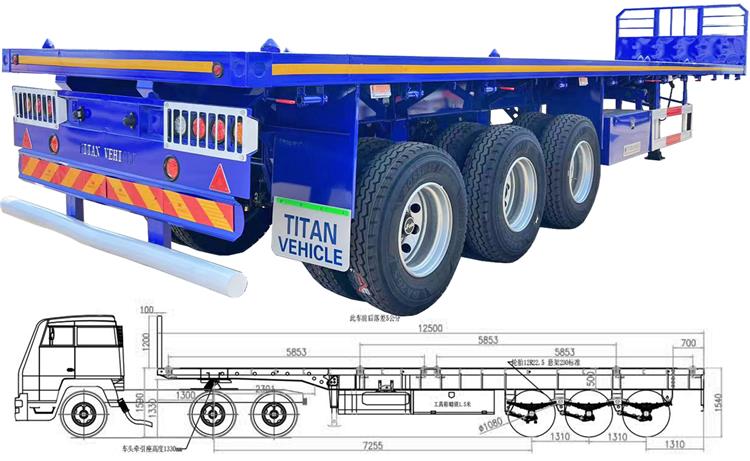 2024 Top 40 ft Flat Beds Trailer for Sale In Nigeria