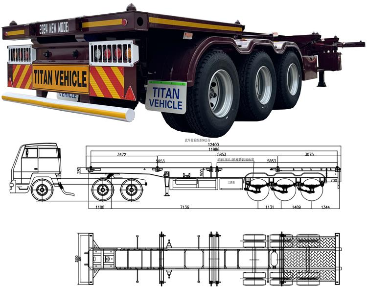 40 ft Skeletal Trailer for Sale In Nigeria Lagos