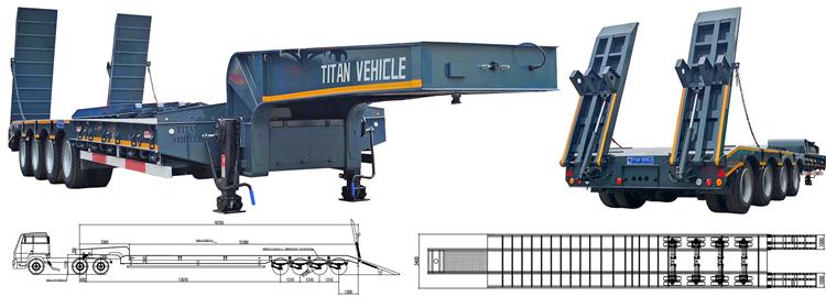 100 Ton Drop Deck Low Loader Trailer for Sale In Nigeria
