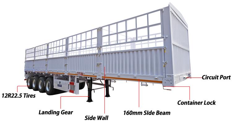 4 Axle Fence Cargo Semi Trailer for Sale In Nigeria Lagos