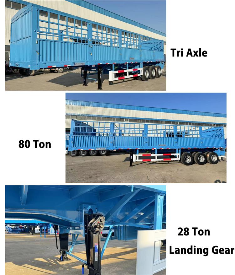 3 Axle 80 Ton Fence Semi Trailer Price for Sale Near Me In Nigeria