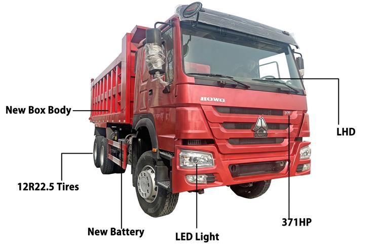 Second Hand Dumper Used Howo Tipper Truck 371 for Sale In Nigeria