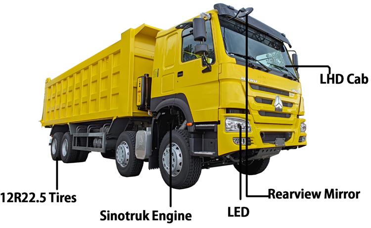 Dangote Sinotruk Dump Truck 8x4 430HP for Sale In Nigeria Lagos