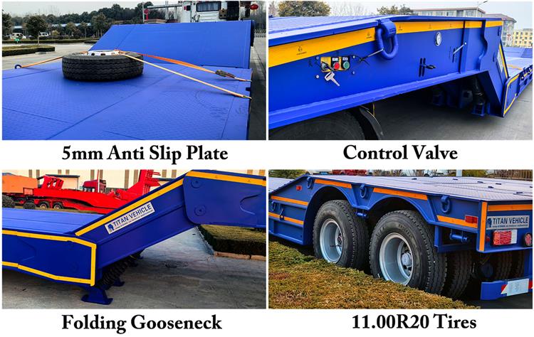 2 Axle 120 Ton Folding Gooseneck Lowboy Trailer for Sale In Lagos, Nigeria