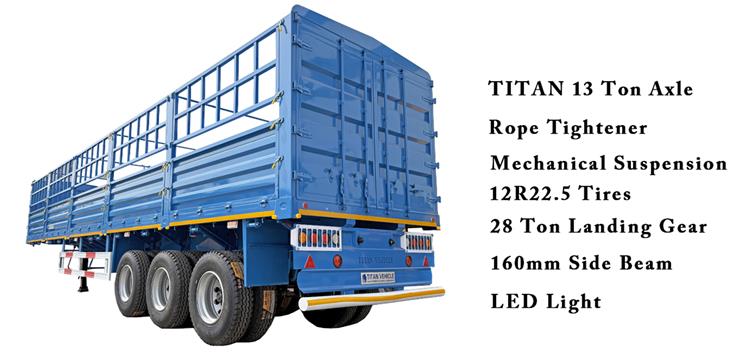 Tri Axle 60 Ton Fence Cargo Trailer for Sale In Nigeria, Abuja