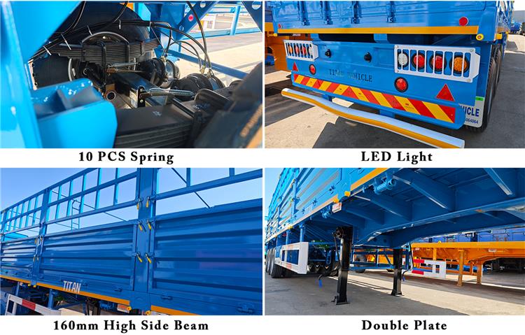 Tri Axle 60 Ton Fence Cargo Trailer for Sale In Nigeria, Abuja