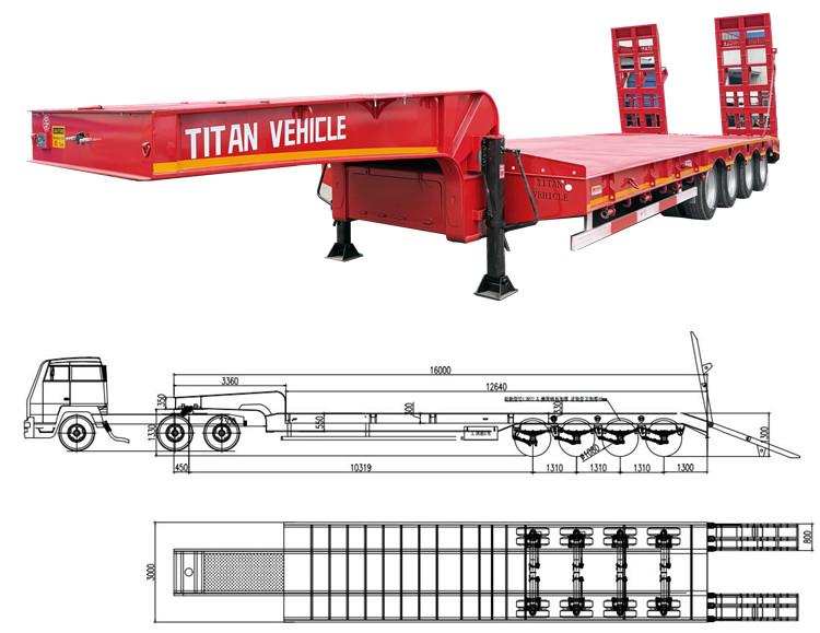 4 Axle Lowbed Trailer Truck for Sale in Nigeria