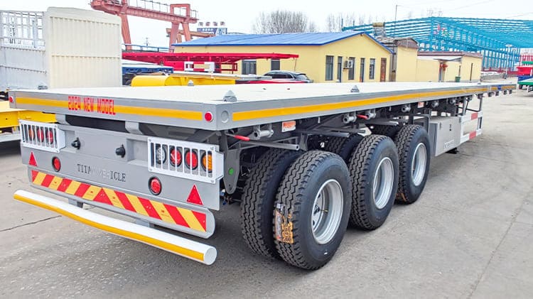 3 / Tri Axle 40Ft Flatbed Semi Truck Trailer for Sale in Nigeria