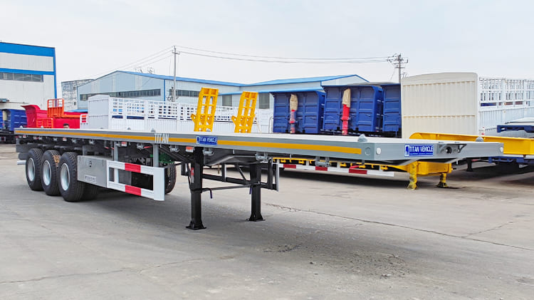 3 / Tri Axle 40Ft Flatbed Semi Truck Trailer for Sale in Nigeria