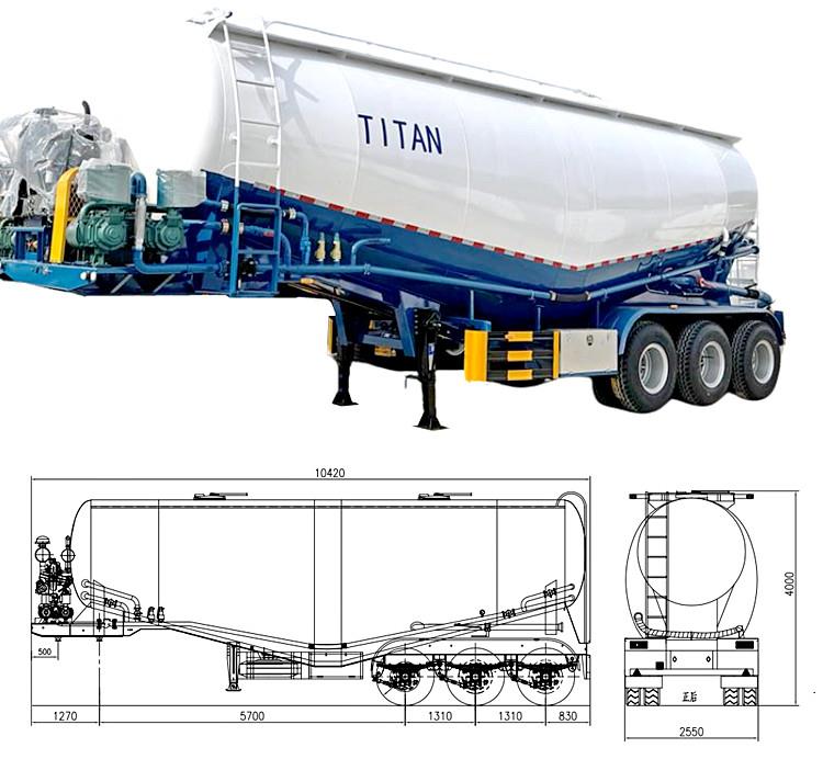 35CBM Pneumatic Dry Bulk Cement Tanker Trailer for Sale In Nigeria Abuja