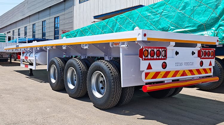 China New 20 40 Ft/Foot Flatbed Trailer Price for Sale Near Me in Nigeria | Flat Deck Trailer