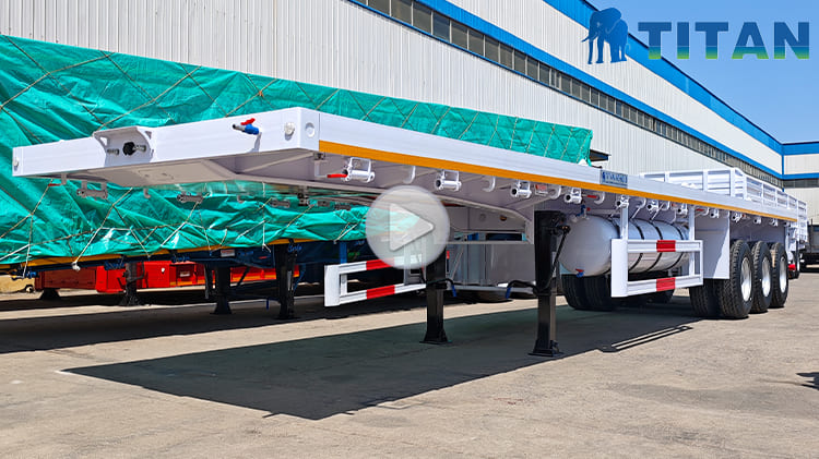 China New 20 40 Ft/Foot Flatbed Trailer Price for Sale Near Me in Nigeria | Flat Deck Trailer
