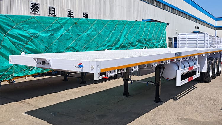 China New 20 40 Ft/Foot Flatbed Trailer Price for Sale Near Me in Nigeria | Flat Deck Trailer