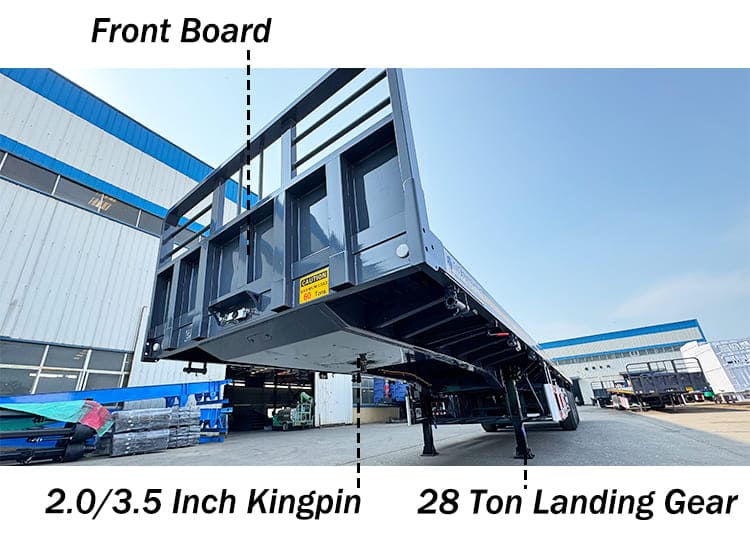 Tri / Triple Axle Flatbed Trailer for Sale in Nigeria | Flatbed Shipping Container Semi Trailer