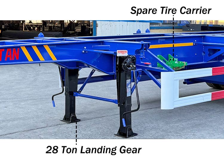 40Ft Skeleton Semi Trailer for Sale in Nigeria | 3 / Tri Axle Chassis Container Skeletal Trailer