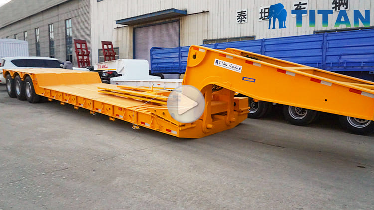 Lowboy Truck Semi Trailer for Sale in Nigeria | Detach Gooseneck Trailer